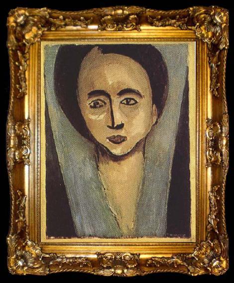 framed  Henri Matisse Portrait of Sarah Stein (mk35), ta009-2
